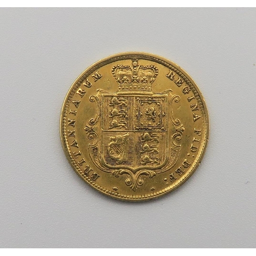 509 - A Victoria gold Shield Half Sovereign, 1883