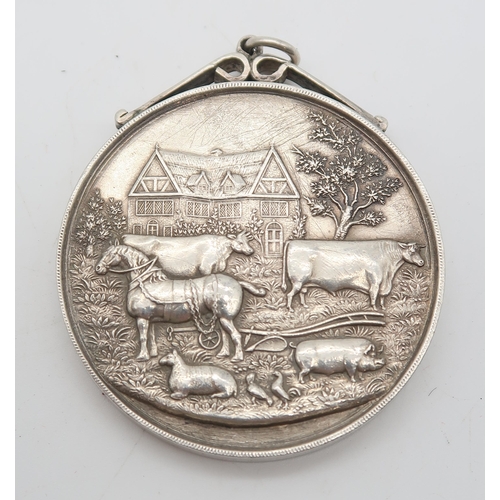 546 - A Birmingham silver agricultural medal awarded by the Kilmacolm and Port Glasgow Agricultural Societ... 