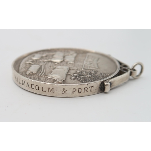 546 - A Birmingham silver agricultural medal awarded by the Kilmacolm and Port Glasgow Agricultural Societ... 