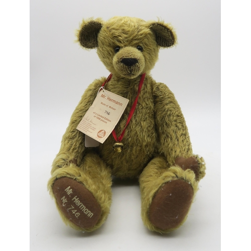 560 - A Hermann mohair growler teddy bear, named 