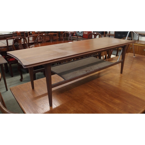 126 - A mid 20th century teak coffee table and a mahogany side table (2)