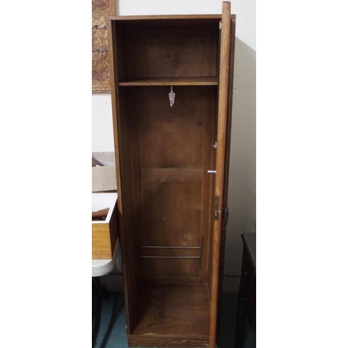 151 - A 20th century oak single door hall robe