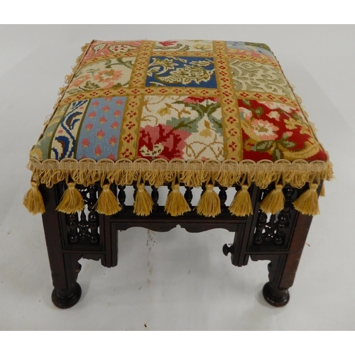 42 - An eastern footstool in the manner of Liberty & Co 