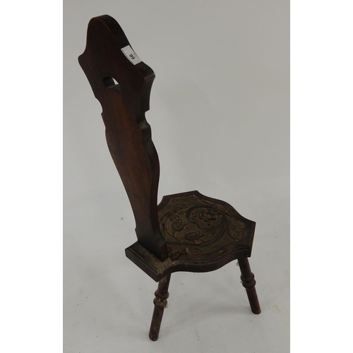 66 - An early 20th century Art Nouveau style spinning chair