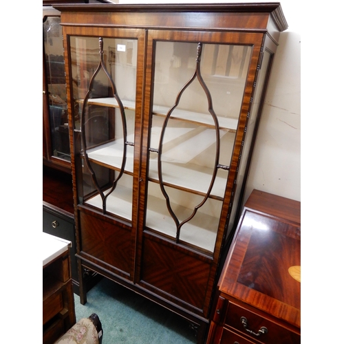 68 - An early 20th century mahogany glazed display cabinet