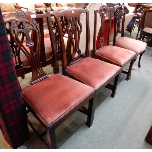 85 - A lot of four assorted 19th century mahogany chairs (4)