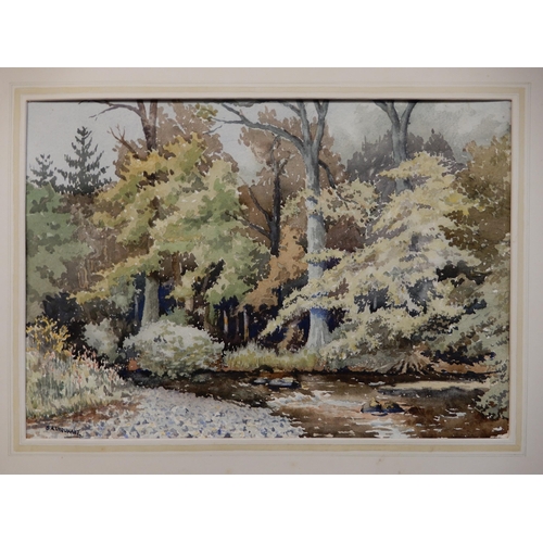 99 - A framed watercolour signed S.A. Urquhart