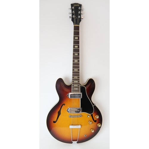 545 - GIBSON Flatline ES-330 hollow body electric guitar circa 1966 with original fitted case