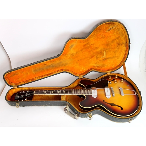 545 - GIBSON Flatline ES-330 hollow body electric guitar circa 1966 with original fitted case