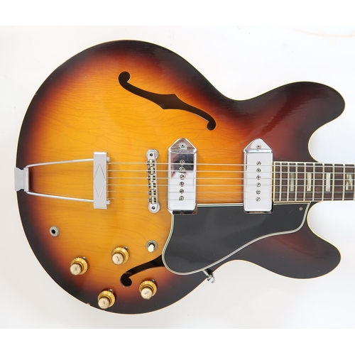 545 - GIBSON Flatline ES-330 hollow body electric guitar circa 1966 with original fitted case