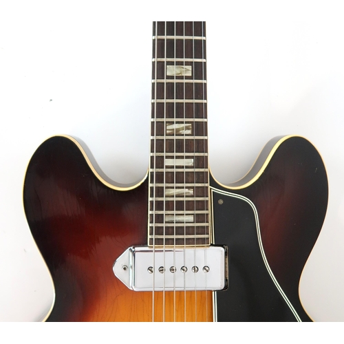 545 - GIBSON Flatline ES-330 hollow body electric guitar circa 1966 with original fitted case