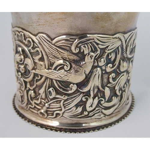 155 - A Victorian silver vase