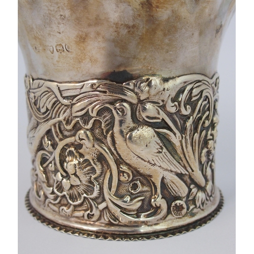 155 - A Victorian silver vase