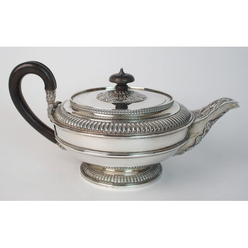 159 - A silver four piece tea service