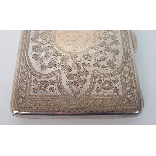 161 - A silver card case