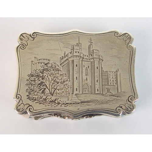 167 - A silver castle top vinaigrette