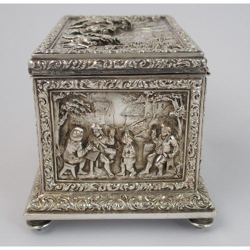 169 - A silver plated jewellery casket