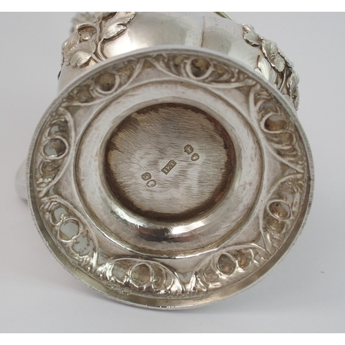 170 - A Victorian silver lidded tankard