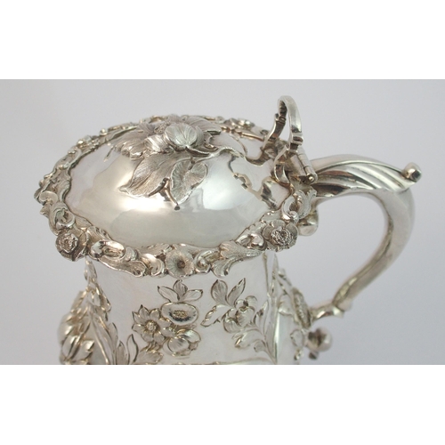 170 - A Victorian silver lidded tankard