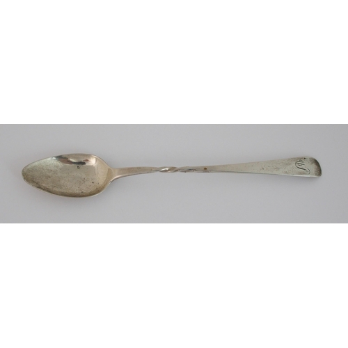 176 - A rare Scottish Provincial silver twist mash spoon