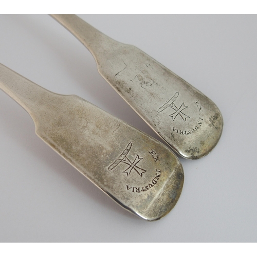 177 - A pair of Scottish Provincial silver tablespoons