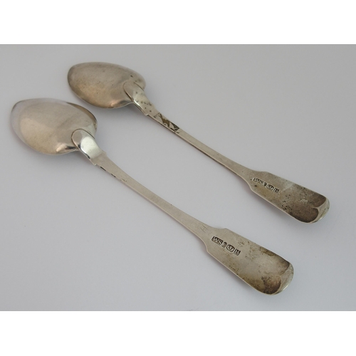 177 - A pair of Scottish Provincial silver tablespoons