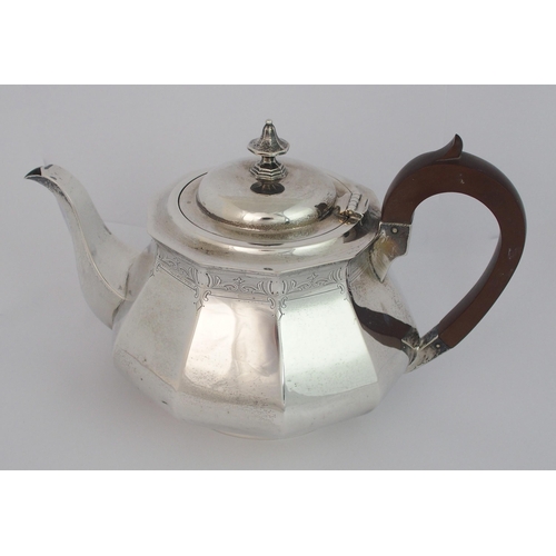 183 - A four piece silver tea service