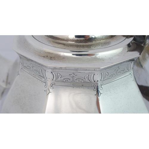 183 - A four piece silver tea service