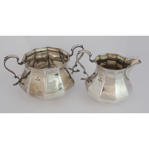 183 - A four piece silver tea service