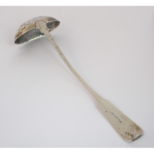 188 - A Scottish provincial silver soup ladle