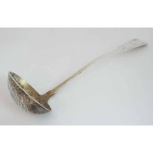 188 - A Scottish provincial silver soup ladle