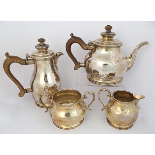 192 - A four piece silver tea service