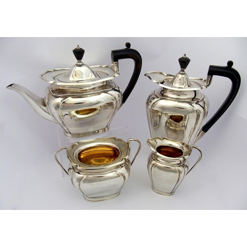 200 - A four piece silver tea service