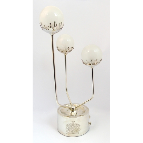 201 - The Queen's 1977 Jubilee silver table lamp