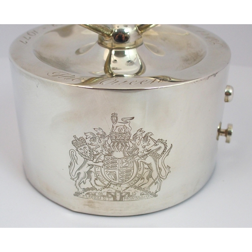 201 - The Queen's 1977 Jubilee silver table lamp