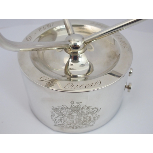 201 - The Queen's 1977 Jubilee silver table lamp