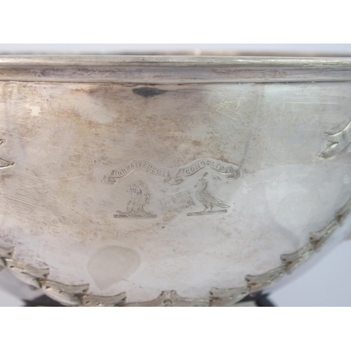 202 - A large silver punch bowl