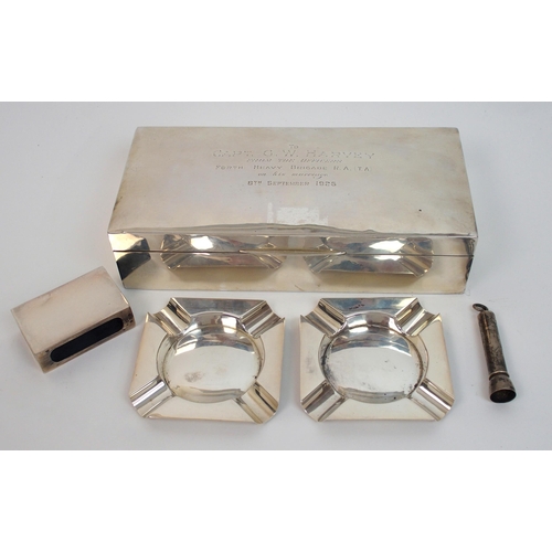 206 - A silver cigarette box