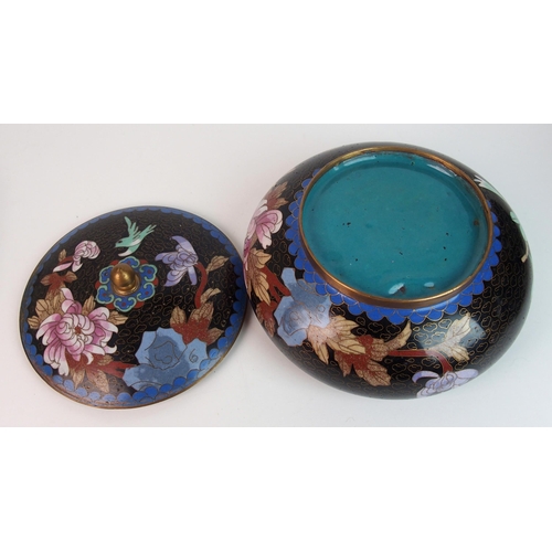 25 - A pair of Chinese cloisonne gourd shaped vases