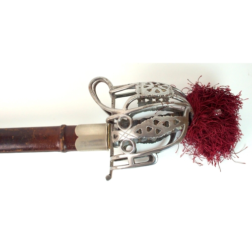 260 - A Victorian basket hilted broadsword