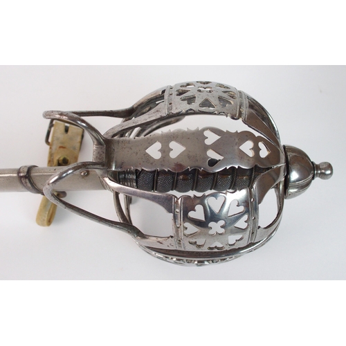 261 - A Victorian basket hilted broadsword