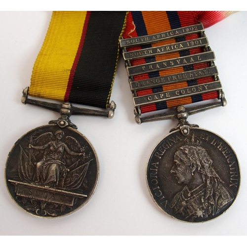 264 - Queen Victoria Sudan  South Africa and WWI group of medals 21st and 17th Lancers