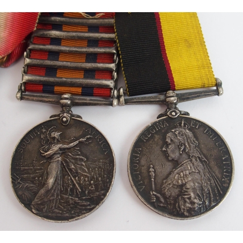 264 - Queen Victoria Sudan  South Africa and WWI group of medals 21st and 17th Lancers