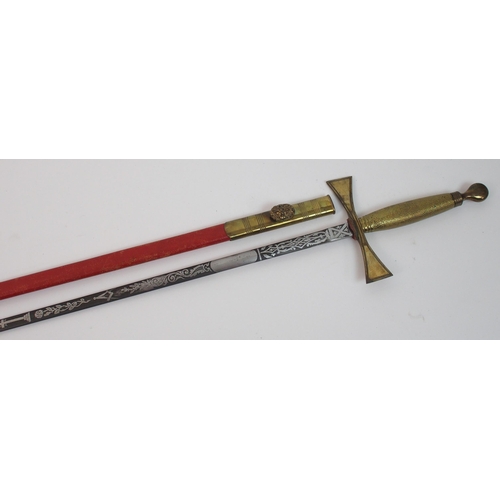 277 - A Knights Templar sword