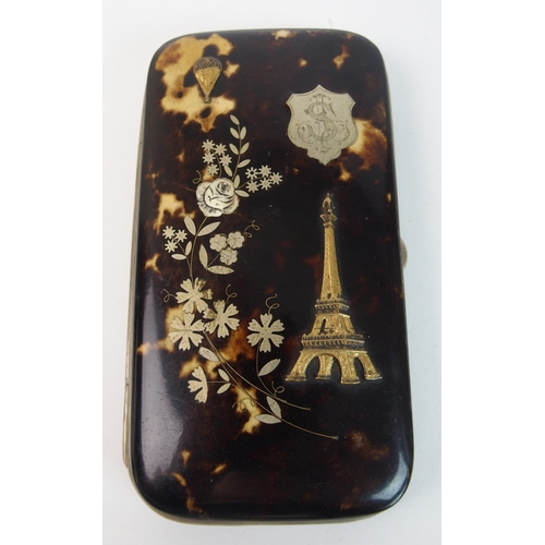 291 - A late Victorian tortoiseshell spectacle case