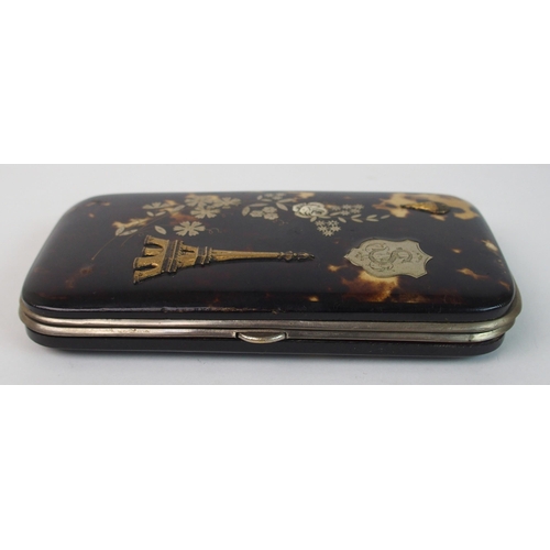 291 - A late Victorian tortoiseshell spectacle case