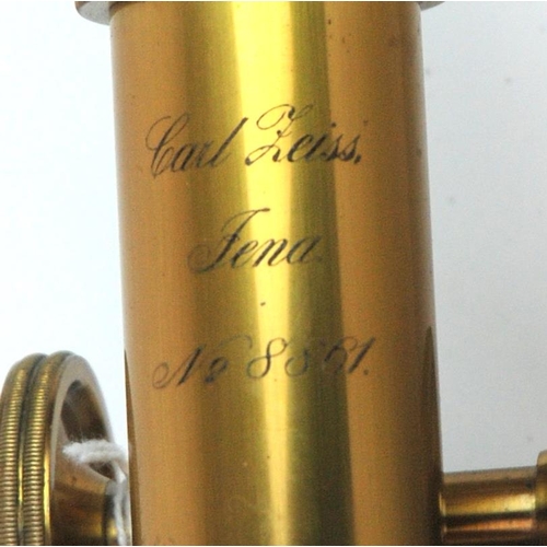 301 - A Carl Zeiss Jena brass microscope