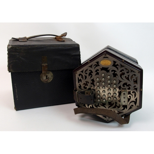 305 - A C. Wheatstone & Co forty-eight button concertina