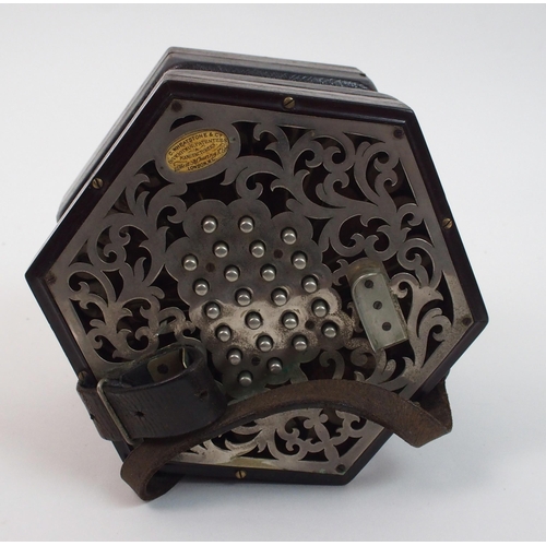 305 - A C. Wheatstone & Co forty-eight button concertina