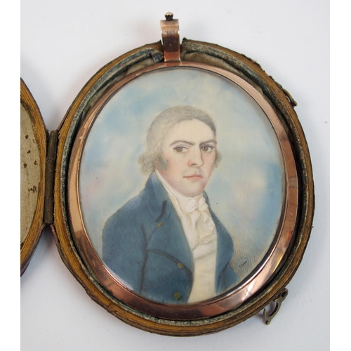 307 - An 18th Century portrait miniature of a gentleman